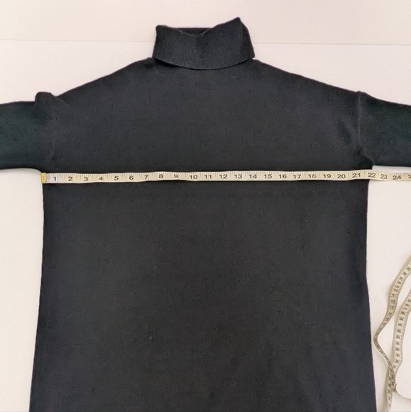 Everlane 100% Cashmere Black Mini Sweater Dress Turtleneck Long Sleeve Winter S - Picture 5 of 10